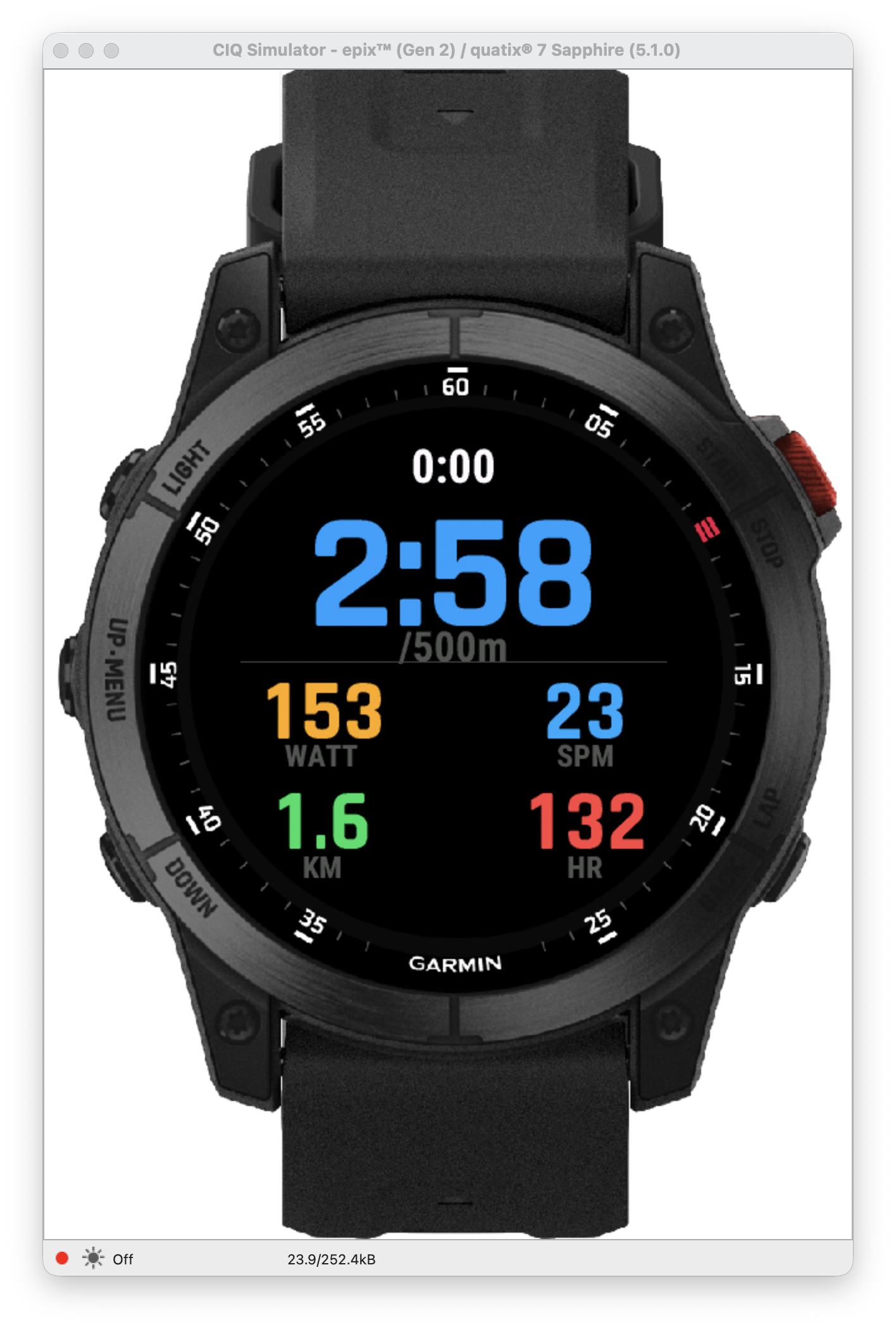WRX1000-IQ Connect IQ App auf Garmin quatix 7